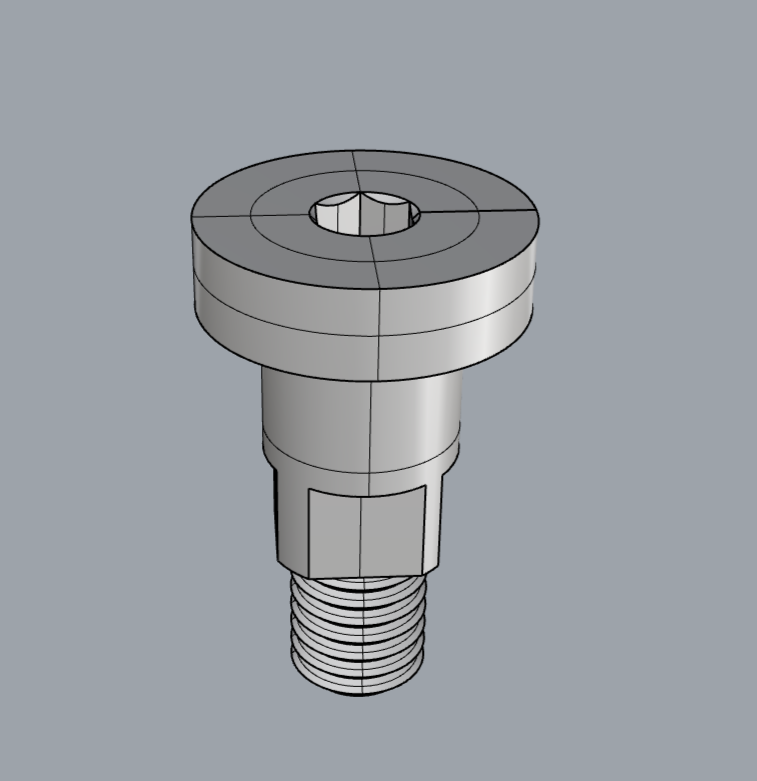 穴形状との位置合わせが必要なボルトの矢打ち加工(側面平取)
